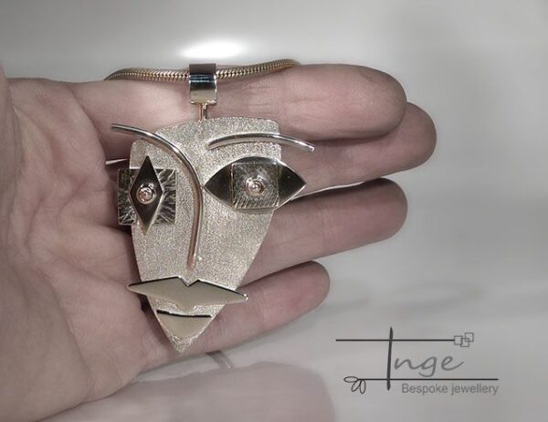 Abstract Large Face Pendant