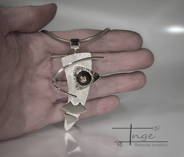 Abstract Half Face pendants