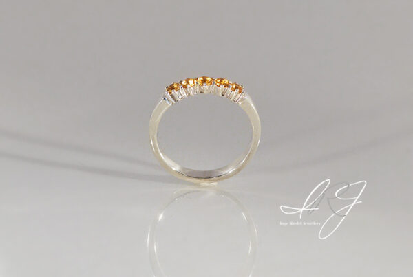 Sterling Silver Semi Eternity Ring