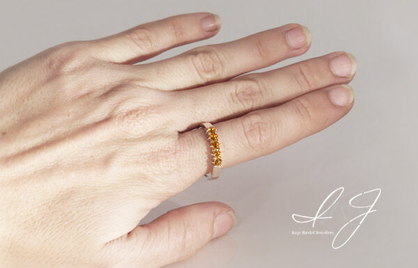 Sterling Silver Semi Eternity Ring