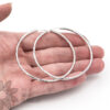 Hammered Hoops - Sterling Silver Earrings