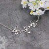 butterfly trio necklace sterling silver