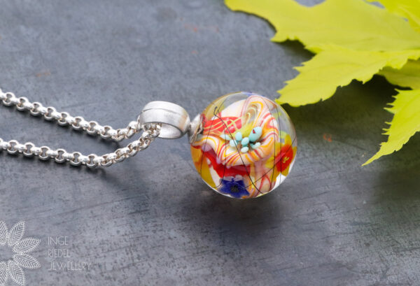 Satin with Line - Sterling Silver Bead Bails