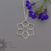 Sterling Silver Geometric Flower Pendants Sterling Silver Pangolin Pendant
