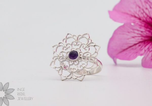 Amethyst Flower Ring Rings Amethyst Flower Ring
