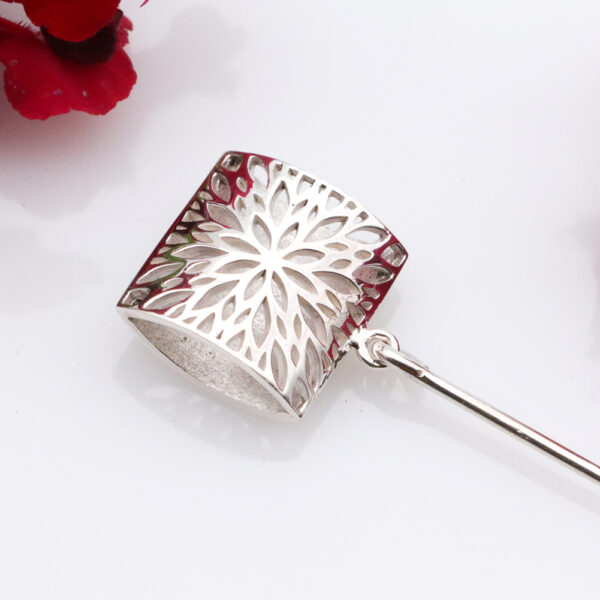 Abstract Flower Sterling Silver Bail
