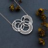 Interlocked Geometric Circles – Necklace Necklaces Interlocked Geometric Circles - Necklace