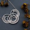 Interlocked Geometric Circles – Necklace Necklaces Interlocked Geometric Circles - Necklace