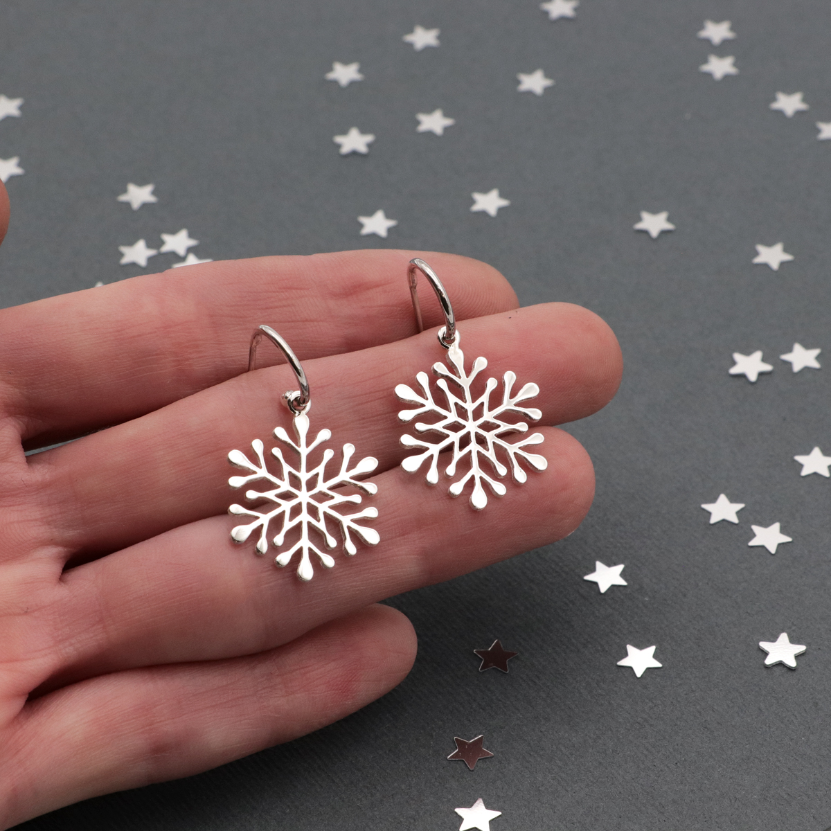 Sterling Silver Star Snowflake