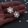 Sterling Silver Snowflake Earrings