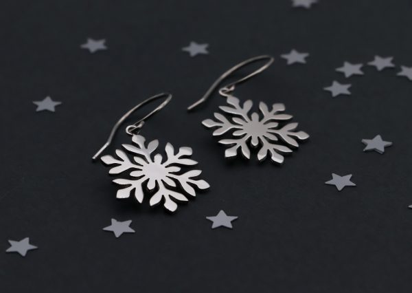 Sterling Silver Snowflake Earrings