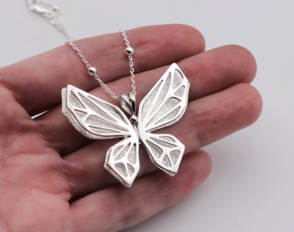 Sterling Silver Layered Butterfly Pendant