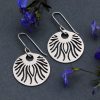 Sterling Silver Dangle Discs Earrings