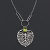 Monstera and Petridot Necklace