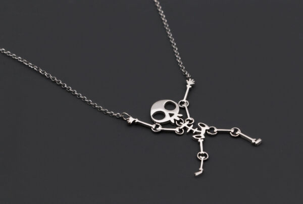 Sterling Silver Dancing Skeleton Necklace Necklaces Sterling Silver Dancing Skeleton Necklace