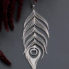 Sterling Silver Flexi-Peacock Feather Pendant