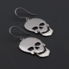 Sterling Silver Large Skull Earrings Dangle / Chandelier