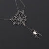 Sterling Silver Spiderweb Necklace Necklaces Sterling Silver Spiderweb Necklace