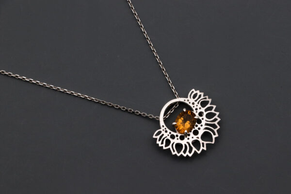 Sterling Silver Sunflower with Citrine