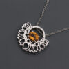Sterling Silver Sunflower with Citrine