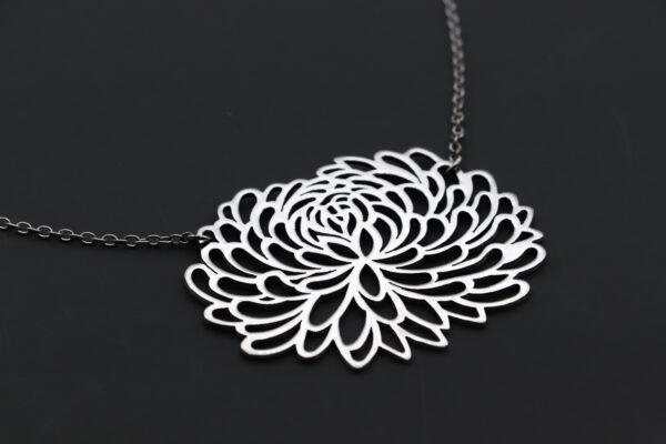 Sterling Silver Chrysanthemum Necklace