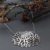 Sterling Silver Chrysanthemum Necklace