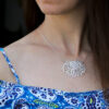 Sterling Silver Chrysanthemum Necklace