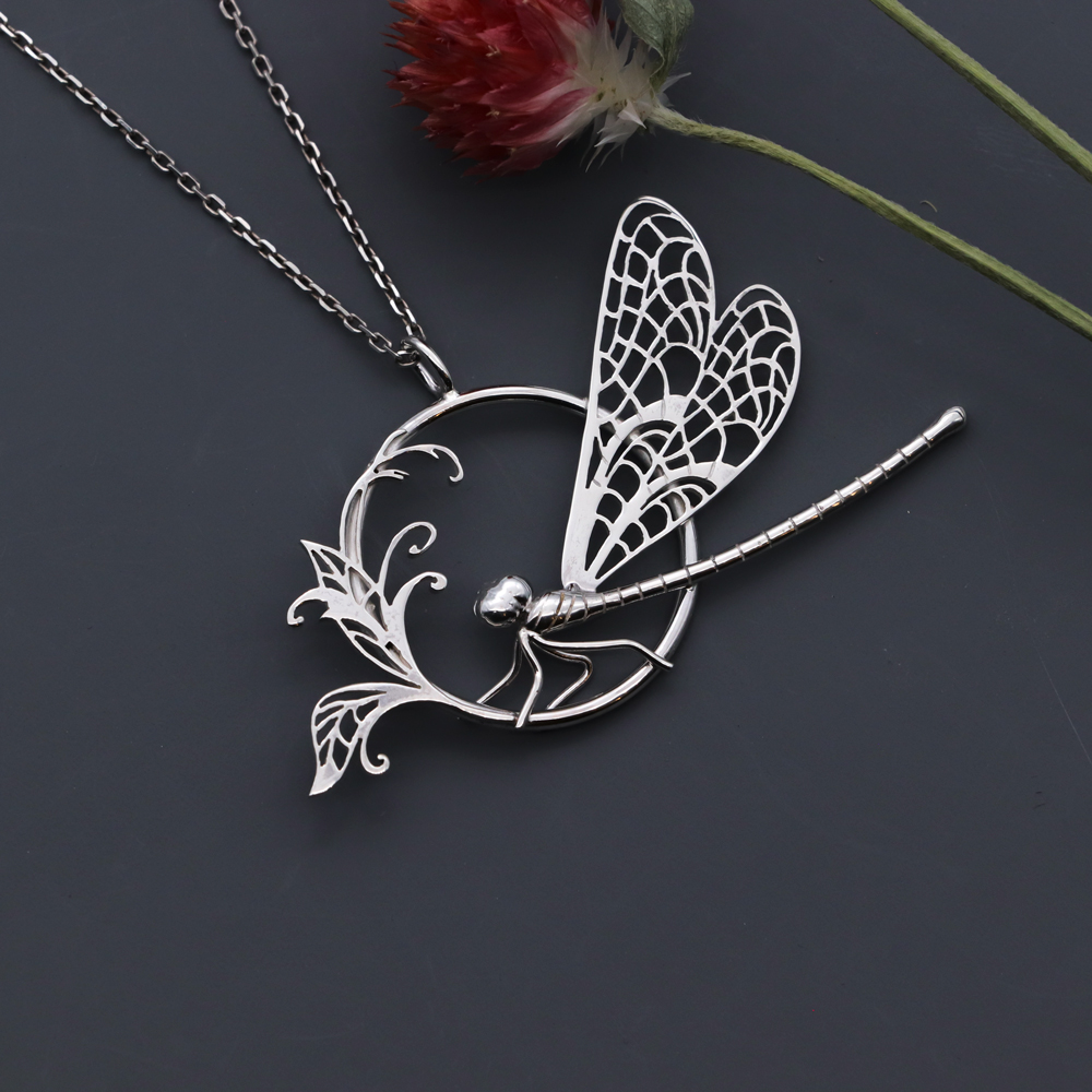 Sterling Silver Damselfly Pendant