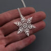 Sterling Silver Curly Snowflake Pendant