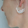 Sterling Silver Fern Leaf Hoop Earrings Earrings Sterling Silver Fern Leaf Hoop Earrings