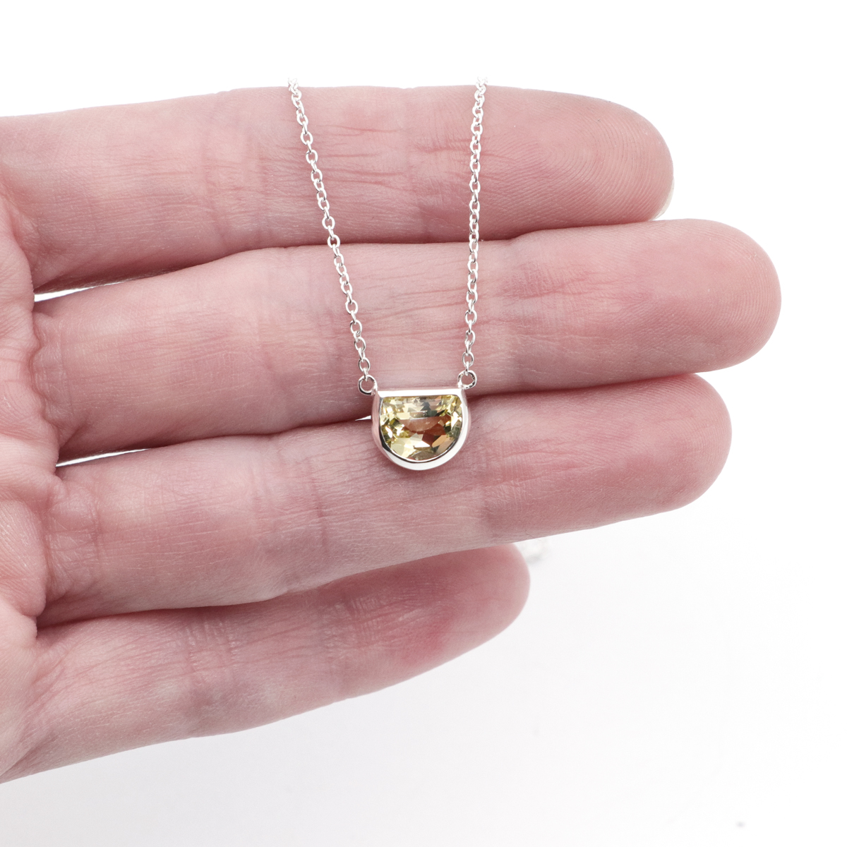 Sterling Silver Lemon Quartz Necklace