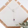 Sterling Silver Rhodolite Lariat Necklace