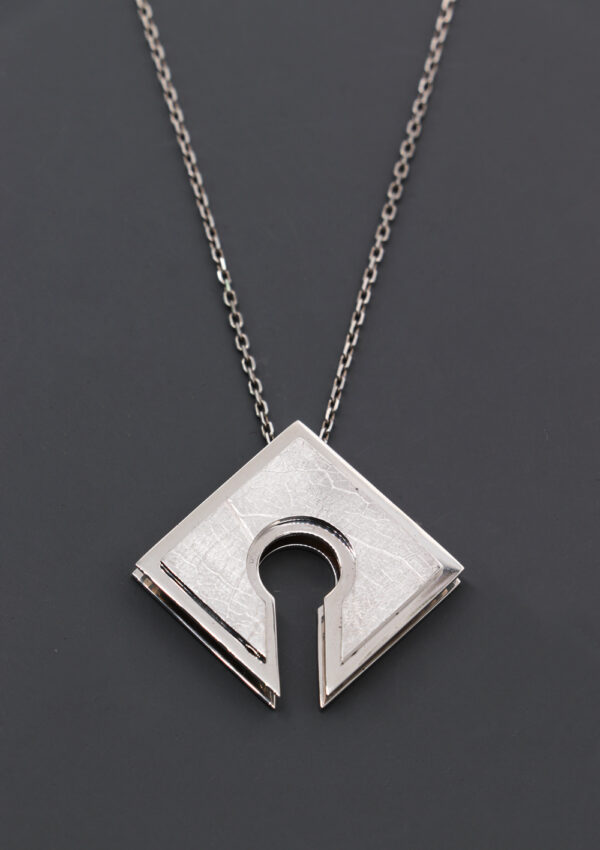 Sterling Silver Skeleton Leaf Pendant