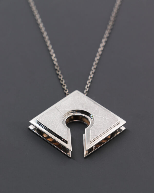 Sterling Silver Skeleton Leaf Pendant