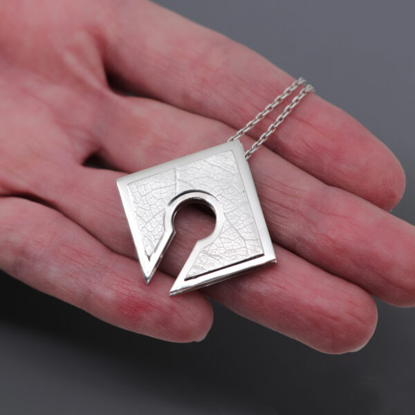 Sterling Silver Skeleton Leaf Pendant