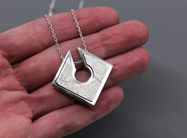 Sterling Silver Skeleton Leaf Pendant