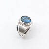Sterling Silver Labradorite Leaf Ring