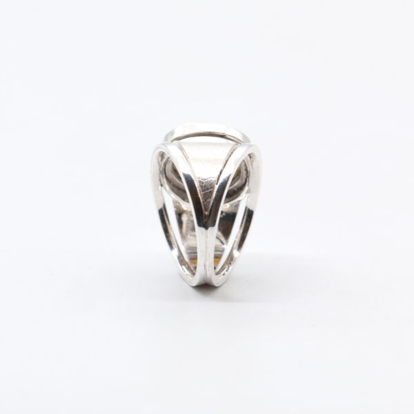 Sterling Silver Labradorite Leaf Ring