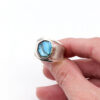 Sterling Silver Labradorite Leaf Ring