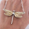 Celestia Dragonfly Necklace – Sterling Silver with Gilded Wings