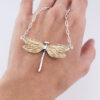 Celestia Dragonfly Necklace – Sterling Silver with Gilded Wings