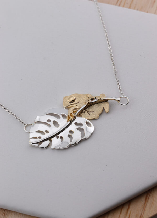 Sterling Silver Leaf & Leap Necklace