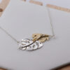 Sterling Silver Leaf & Leap Necklace
