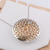 Sterling Silver Statement Lenticular Pendant - Gold Plated Inner