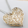 Sterling Silver Large Golden Heart