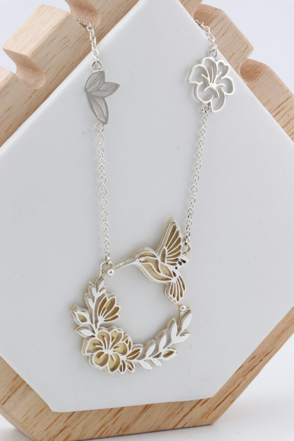 Hummingbird & Blossoms Two-Tone