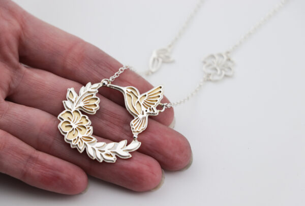 Hummingbird & Blossoms Two-Tone