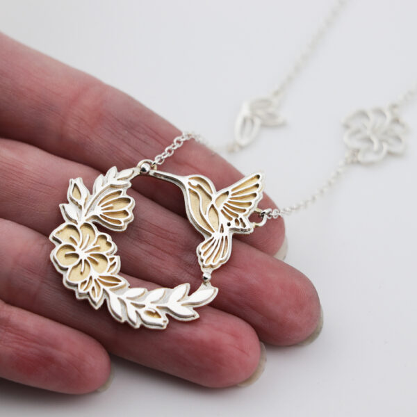 Hummingbird & Blossoms Two-Tone