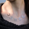 Sterling Silver Moon Phases Necklace