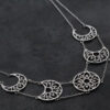 Sterling Silver Moon Phases Necklace